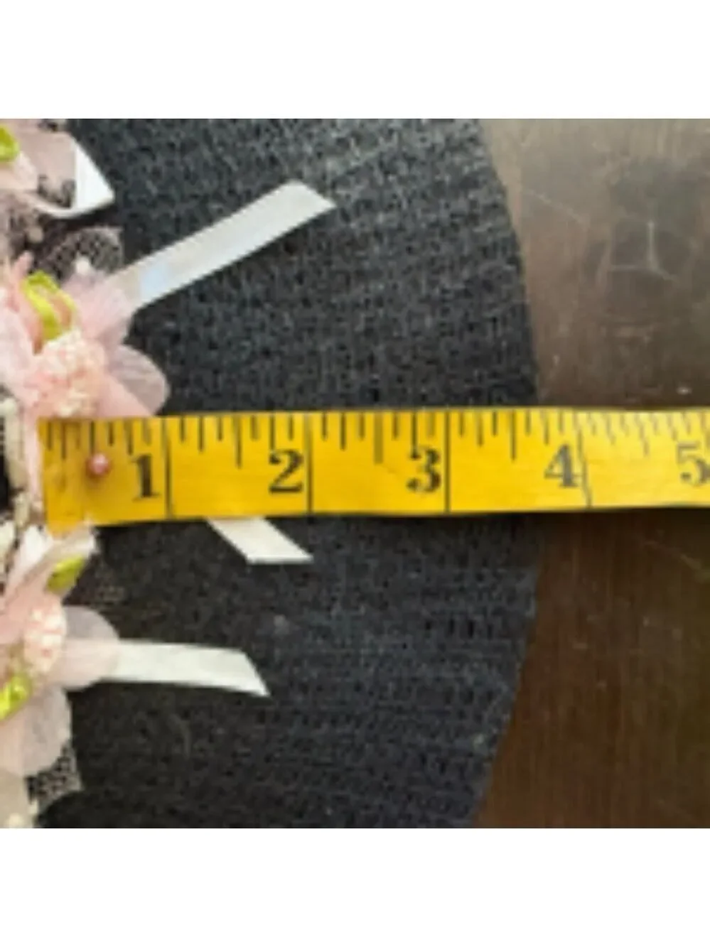 Handcrafted Cowboy Hat Floral Applique Black OS